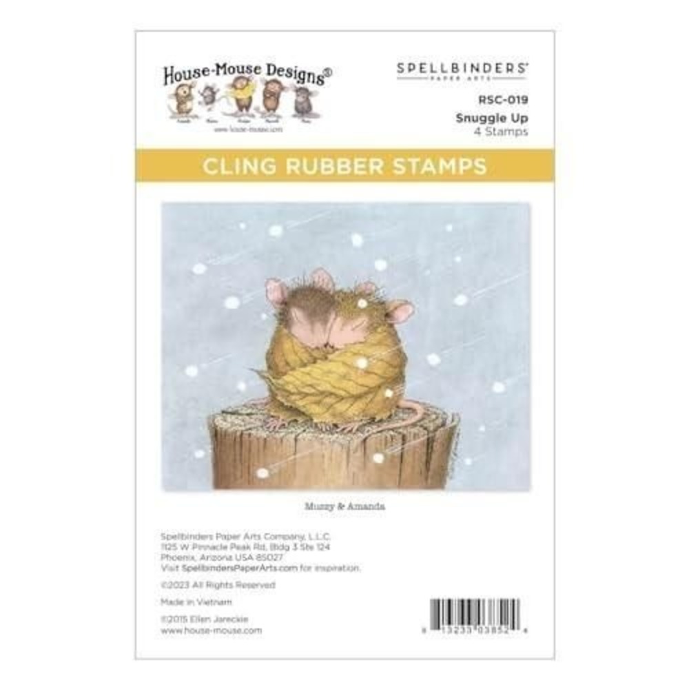 Spellbinders House-Mouse Designs Snuggle Up Cling Rubber Stamp Set RSC-019 New